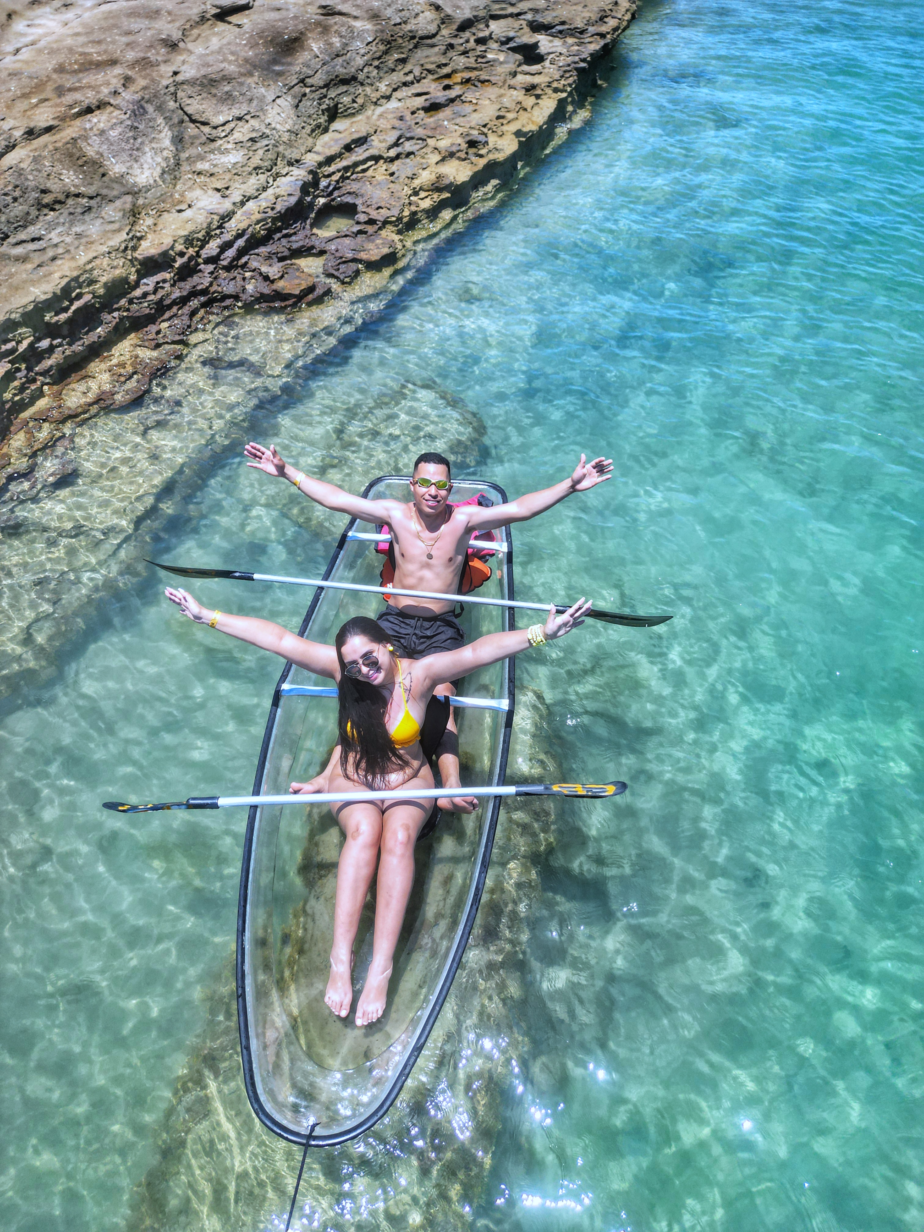 🚣‍♂️ Travessia em Caiaque Transparente + Imagens de Drone 