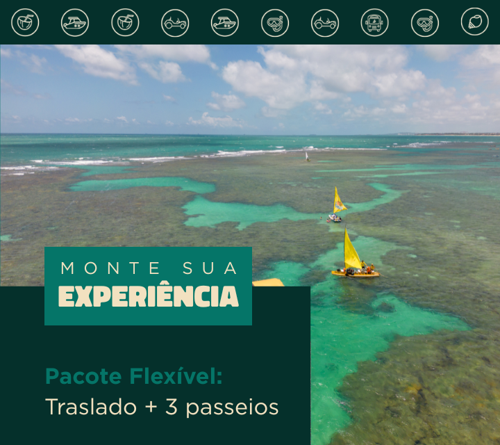 Pacote Flexível: Traslado Chegada e saída + 3 passeios a escolher