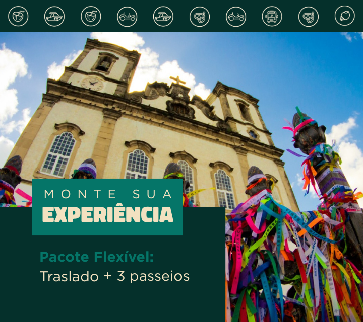 Pacote Flexível: Traslado Chegada e saída + 3 passeios a escolher