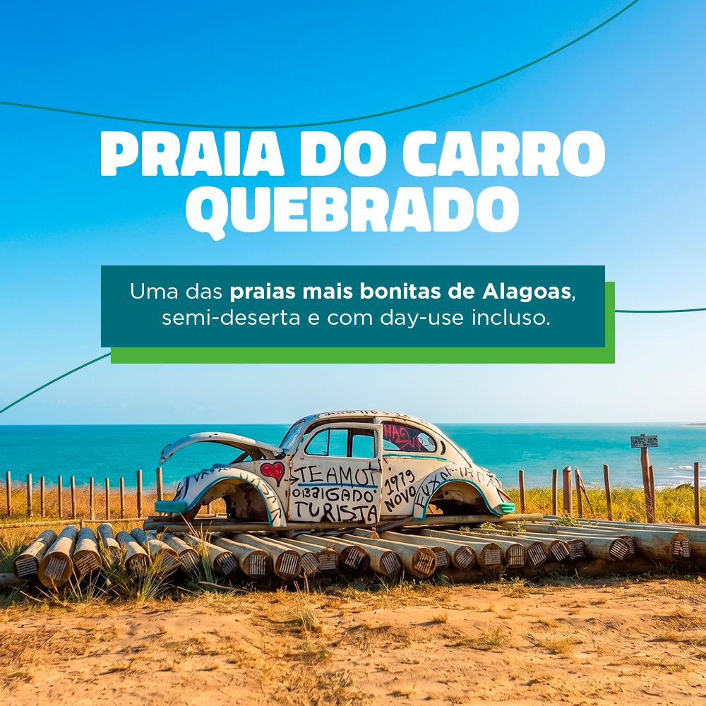 Praia do Carro Quebrado — Falésias e mar azul saindo de Maceió.