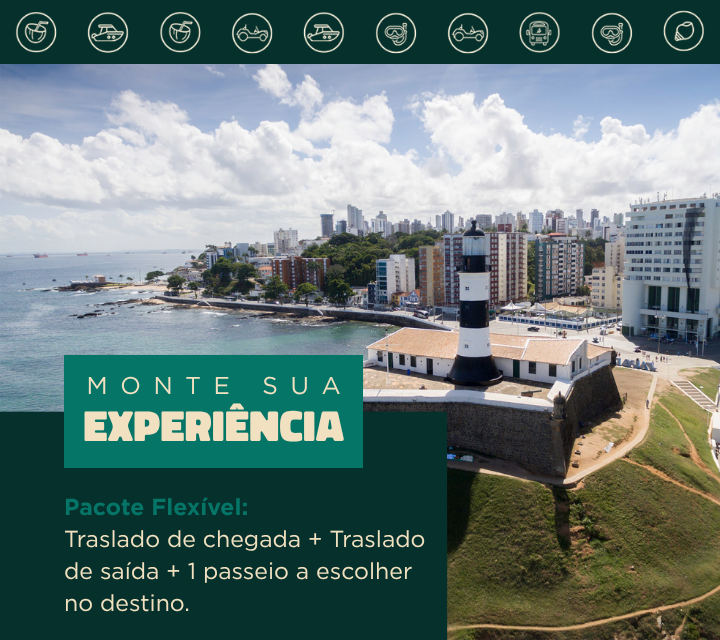 Pacote Flexível: Traslado Chegada e saída + 1 passeio a escolher