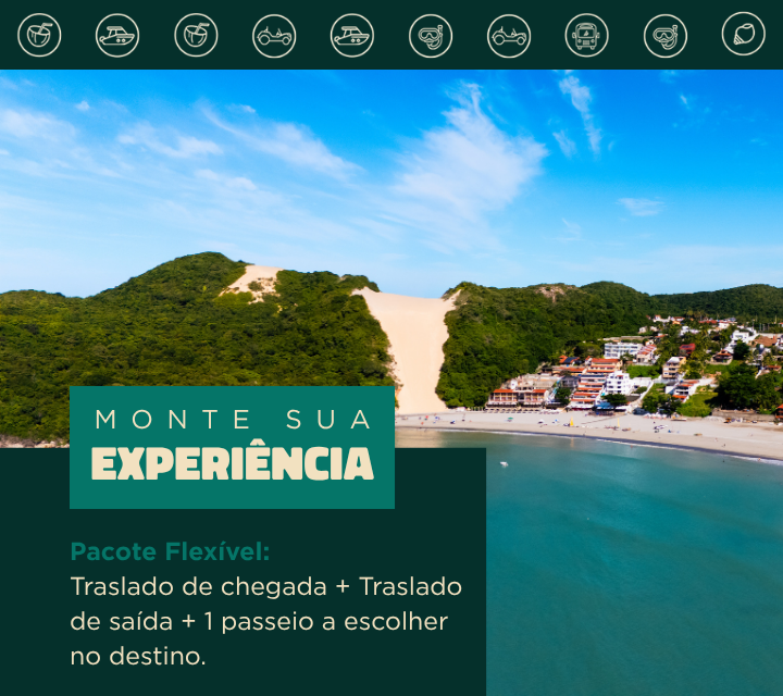 Pacote Flexível: Traslado Chegada e saída + 1 passeios a escolher