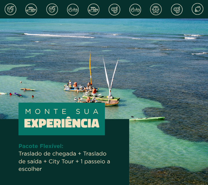 Pacote Flexível: Traslado Chegada e saída + City Tour + 1 passeio a escolher