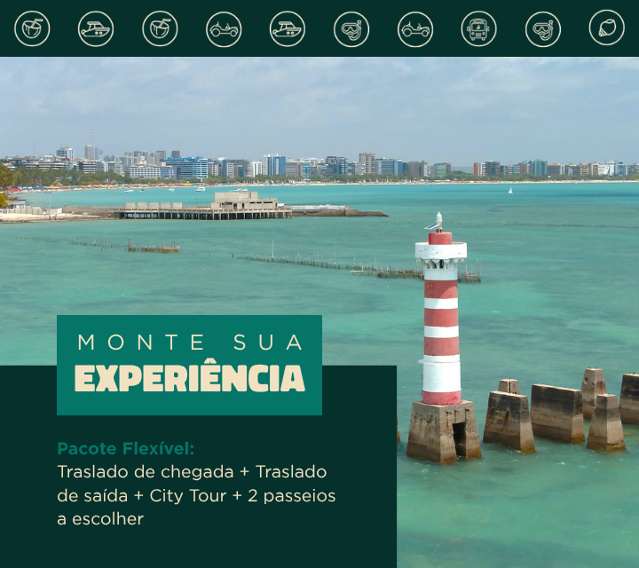 Pacote Flexível: Traslado Chegada e saída + City Tour + 2 passeios a escolher