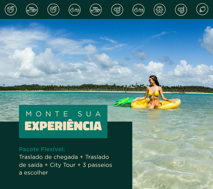 Pacote Flexível: Traslado Chegada e saída + City Tour + 3 passeios a escolher