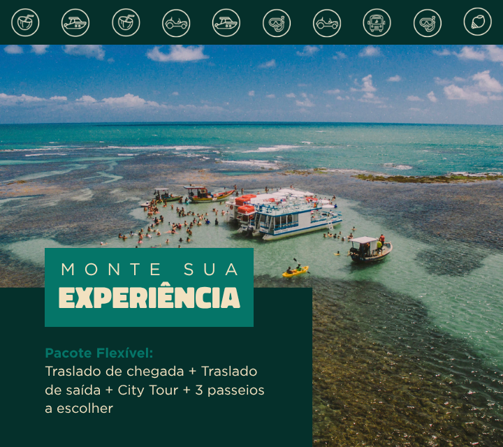 Pacote Flexível: Traslado Chegada e saída + City Tour + 3 passeios a escolher