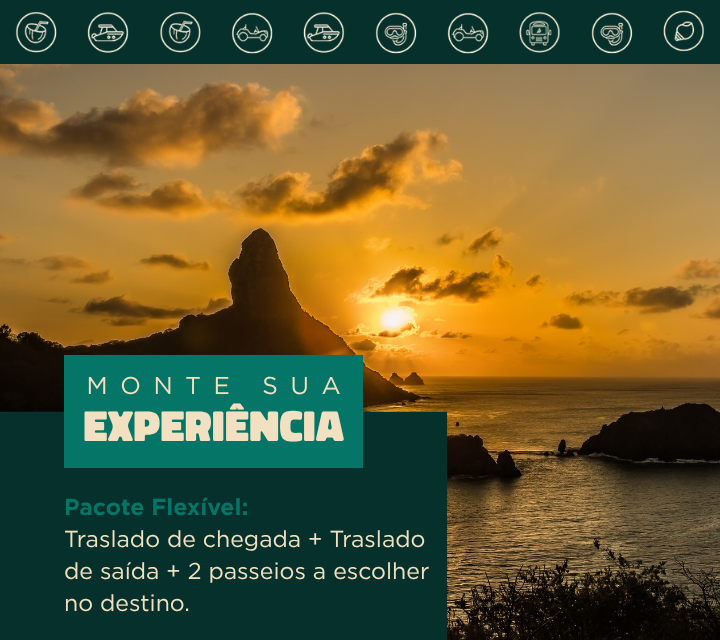 Pacote Flexível: Traslado Chegada e saída + 2 passeios a escolher