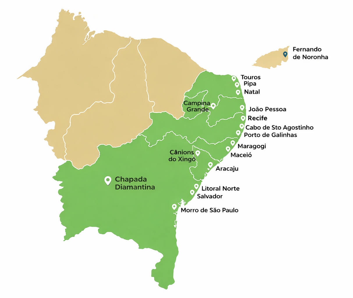 Mapa de atuação